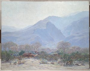 Paisaje de Palm Springs con choza, 1925